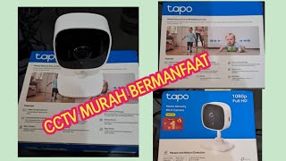 Unboxing CCTV Tapo C100 TP Link  Pantau Rumah darimana saja melalui hp [upl. by Dewees]