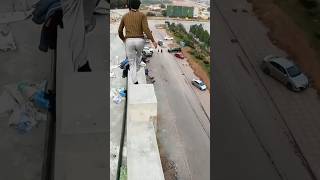 Snatching rooftop parkour POV running on a wall entertainment foryou viralshorts trending 😮🤫😬 [upl. by Amihsat]