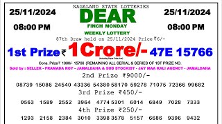 Lottery Sambad Result 0800pm 251124 Night Result [upl. by Lyrred539]