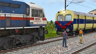 Loco Failed of MEMU Train and Rescued by WDP – 4D [upl. by Neuberger]