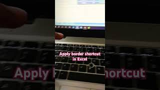 Excel mein border kaise lagaen  apply border in Excel shorts [upl. by Domella]