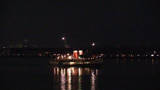 WAVERLEY PADDLE STEAMER ALL LIGHTS ON RETURNING TO SOUTHAMPTON 220924 [upl. by Hapte]