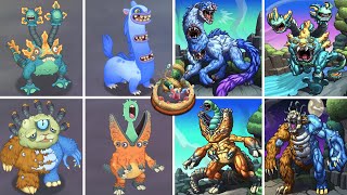 ALL Monsters Vs Monstrous Version  My Singing Monsters [upl. by Aiam]