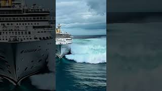 How Much Can a Tidal Wave Move a Cruise Ship ocean scaryocean roughseas [upl. by Aedni]