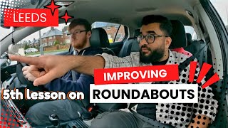 Improving Roundabouts  Driving lesson in Leeds  Harehills  Horsforth [upl. by Alliuqal119]