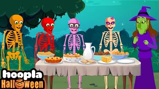 Spooky Skeleton Song 🎃💀 Skeleton Family At Dinner Party  Hoopla Halloween [upl. by Ahselaf]