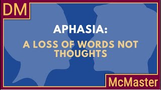 Aphasia A loss of words not thoughts [upl. by Towland]