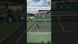 Why did he lose this point⬇️🎾👀 tennis tennismatch atp d1 collegetennis tennisplayer [upl. by Coreen]