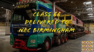 Allelys “Train Truckers” deliver Class 66 to Multimodal 2021 NEC Birmingham [upl. by Tullius]