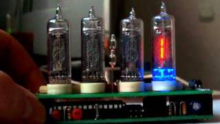 Warm Tube Clock v1  Nixie clock  Alarm test [upl. by Oates]