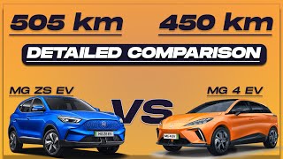 MG 4 EV vs MG ZS EV Detailed Comparison [upl. by Nyrrat]