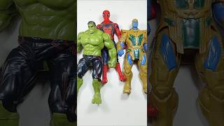 Mainan superhero avengers Hulk Vs Spiderman Vs Thanos avengers [upl. by Faith]