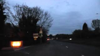 Night Driving Along Whittington Road A44 Worcester Worcestershire England 16th April 2012 [upl. by Mame375]