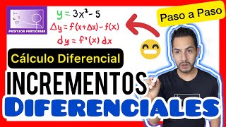 ✅INCREMENTOS y DIFERENCIALES Ejercicio 1 PASO a PASO💯 CÁLCULO DIFERENCIAL [upl. by Cymbre]