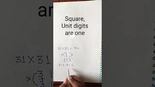 Square of numbers which unit digits are one maths mathstricks [upl. by Aliuqahs]