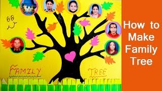 Family Tree For Kids Project  How To Make Your Own Simple Family Tree For Scrapbook [upl. by Shaina]