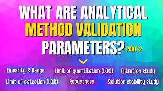 What are Analytical Method Validation Parameters Part2 [upl. by Natelson]