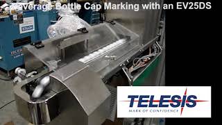 Telesis Laser  Marking on cigarette box and bottle cap [upl. by Burwell]