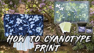 How to Cyanotype Print on Paper by Daisy Bow Craft [upl. by Tisdale]