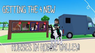 4 NEW BREEDS IN HORSE VALLEY  GETTING ALL THE NEW BREEDS Emma Plays Horse Valley Roblox [upl. by Enoob944]