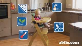 Abiie Beyond Junior Wooden High Chair Y Chair [upl. by Nykal]