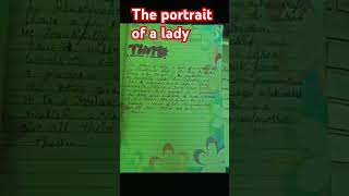 The portrait of a lady project file  class 11 English project file the portrait of a lady 💯🔥💯 [upl. by Harutak544]