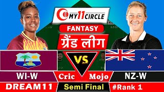 WIW vs NZW🔴Live Women World Cup Dream11 Team Prediction Today I WIW vs NZW  GL Team Today [upl. by Audri]