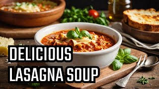 Lasagna Soup Insalata with Cinnamon Peach Crescents [upl. by Enineg814]