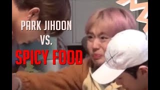 Wanna One Park Jihoon vs Spicy Food amp Eating [upl. by Shelburne42]