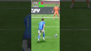 The Euro 2020 final penalties recreated in FC 24 football fifa fc24 euros [upl. by Tiernan]