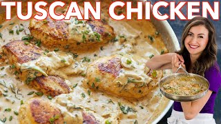 How To Make Easy Tuscan Chicken Recipe [upl. by Hahseram]