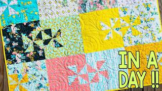 Capri Breeze  Fat Quarter Quilt Pattern  Beginner Quilt Patterns  Easy Quilt Pattern  In A Day [upl. by Devan573]