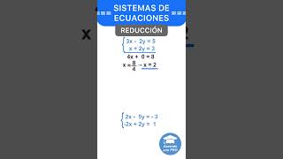 SISTEMAS DE ECUACIONES LINEALES por el método de REDUCCIÓN sistemasdeecuaciones matemáticas [upl. by Ardnasyl546]