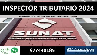 CAS SUNAT INSPECTOR TRIBUTARIO  CURSO DE TRIBUTACIÓN [upl. by Airtemak795]