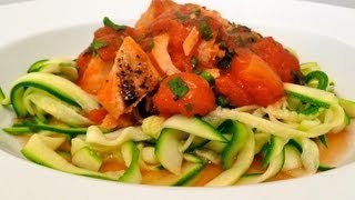 Spicy Salmon with Courgette Spaghetti CookAlong Video Part 1 [upl. by Nedry290]