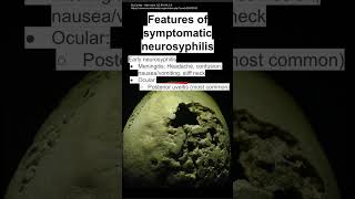 Features of symptomatic neurosyphilis [upl. by Adien]