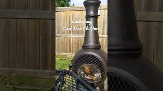 Loving my Cast Iron Chiminea [upl. by Nosduj293]