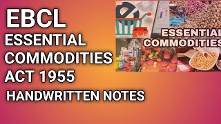 EBCLEssential commodities Act1955 cs executiveshorts [upl. by Atinuj]