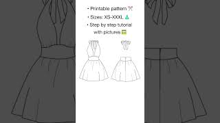 ✂️You can sew halter neck dress yourself with our sewing pattern dressmaking sewingpatterns sew [upl. by Jereld]