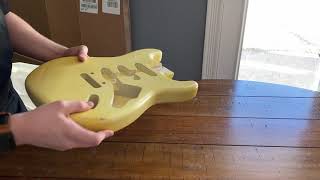 MJT Strat Body Unboxing [upl. by Zakaria144]