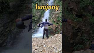 lamjung water fall🔥💥🇳🇵shorts trending viralvideo [upl. by Adnamal]