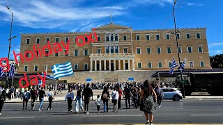 Big holiday Oxi Day Athens Greece 🇬🇷 greekcity history foryou [upl. by Nyrraf]