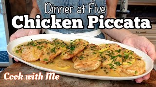 Chicken Piccata  Dinner at Five Cook with Me [upl. by Hoban]