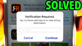 How To FIX Verification Required App Store problem on iPhoneiPad 100 SUCCESS ONLY WORKING WAY [upl. by Allveta]