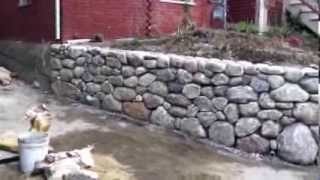 Fieldstone Retaining Wall in Somerville MA [upl. by Tabbitha]