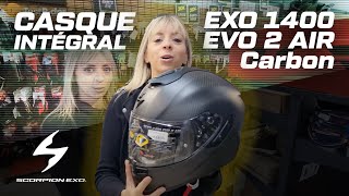 Virginie de Maxxess Perpignan teste le casque SCORPION EXO 1400 EVO 2 AIR Carbon [upl. by Eldwin]