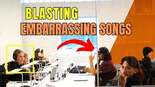 BLASTING EMBARRASSING SONGS IN THE LIBRARY PART 8 [upl. by Thapa]