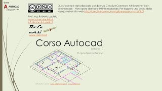 Corso Autocad  Lezione 10  I Layout per la stampa [upl. by Annuahs]