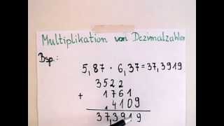 Multiplikation von Dezimalzahlen [upl. by Anividul120]