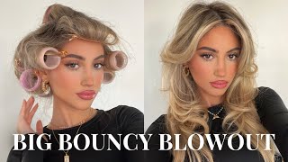 ATHOME BLOWOUT W ROLLERS 💌 BIG amp BOUNCY updated [upl. by Maurine633]